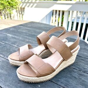 Eileen Fisher Winnie Tan Espadrille Wedge Sandals